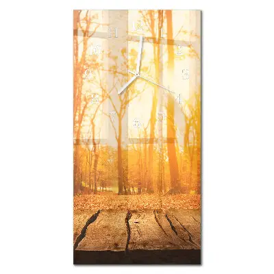 Horloge murale en verre rectangulaire Podium