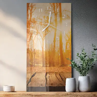Horloge murale en verre rectangulaire Podium