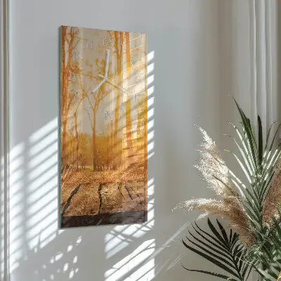 Horloge murale en verre rectangulaire Podium