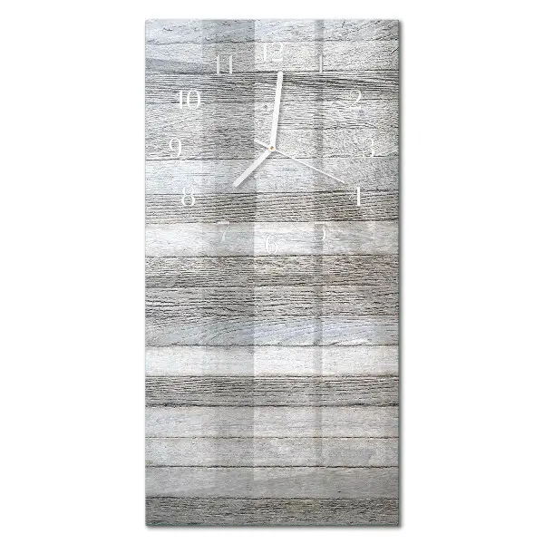 Horloge murale en verre rectangulaire Bois