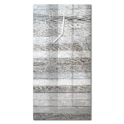 Horloge murale en verre rectangulaire Bois