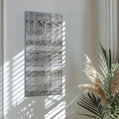 Horloge murale en verre rectangulaire Bois