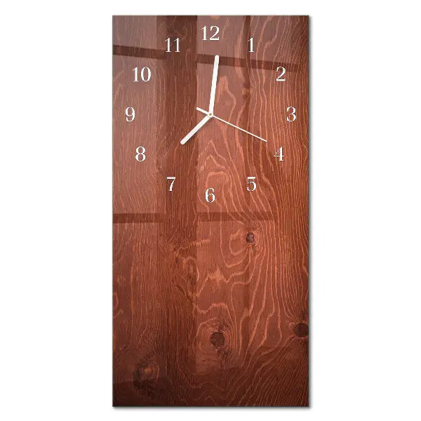 Horloge murale en verre rectangulaire Panneaux en bois