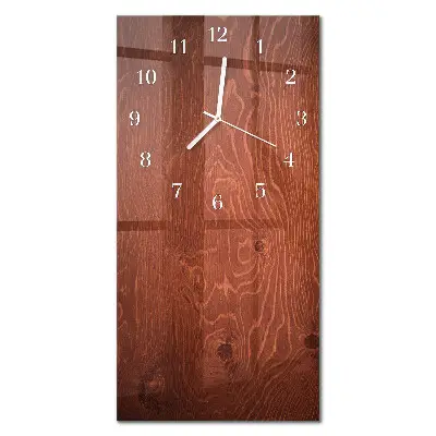Horloge murale en verre rectangulaire Panneaux en bois