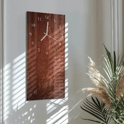 Horloge murale en verre rectangulaire Panneaux en bois