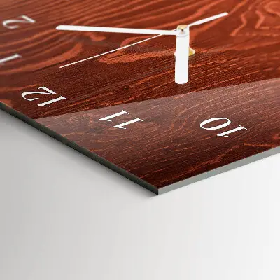 Horloge murale en verre rectangulaire Panneaux en bois