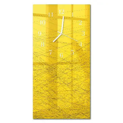 Horloge murale en verre rectangulaire Rayures