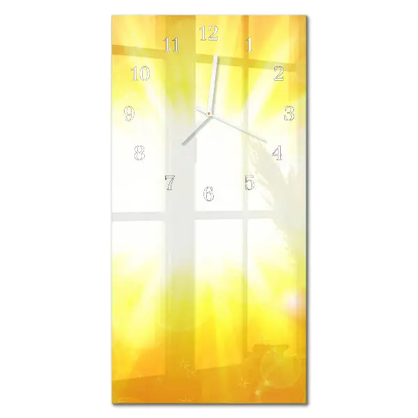 Horloge murale en verre rectangulaire Soleil