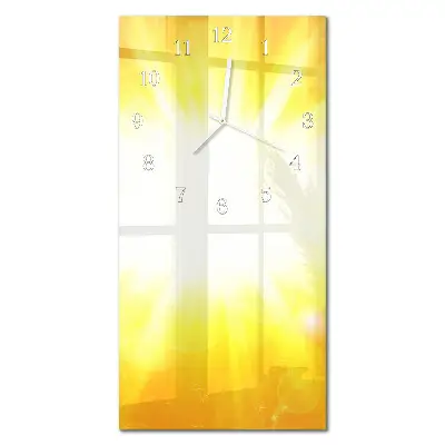 Horloge murale en verre rectangulaire Soleil