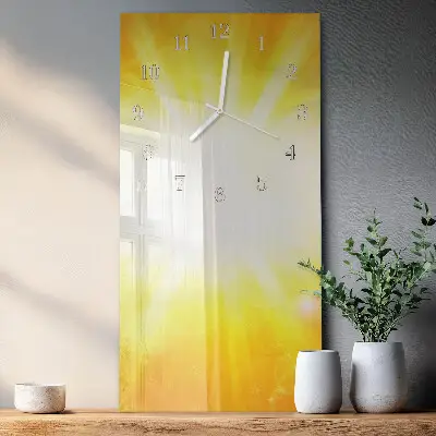 Horloge murale en verre rectangulaire Soleil