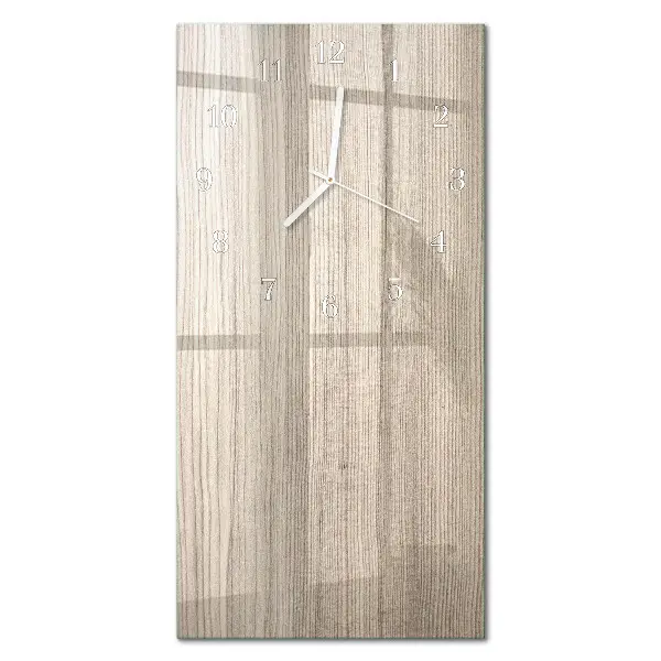 Horloge murale en verre rectangulaire Bois