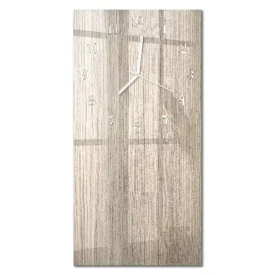 Horloge murale en verre rectangulaire Bois