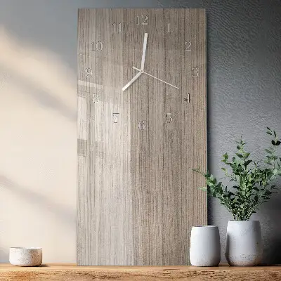 Horloge murale en verre rectangulaire Bois