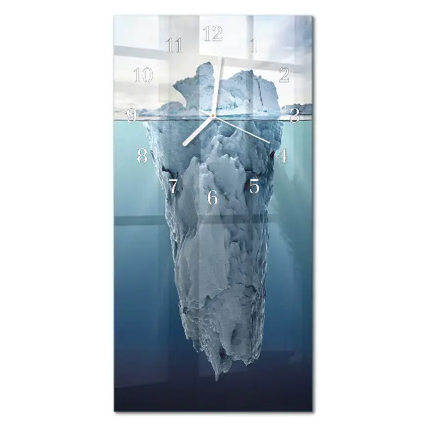 Horloge murale en verre rectangulaire Glacier