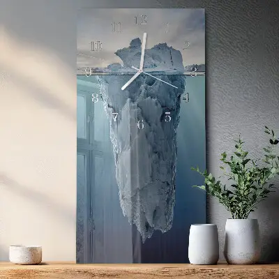 Horloge murale en verre rectangulaire Glacier
