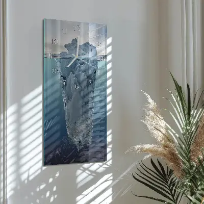 Horloge murale en verre rectangulaire Glacier