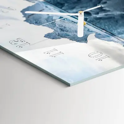 Horloge murale en verre rectangulaire Glacier