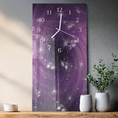 Horloge murale en verre rectangulaire Abstraction