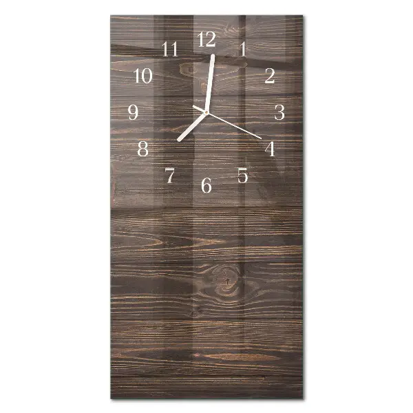Horloge murale en verre rectangulaire Bois
