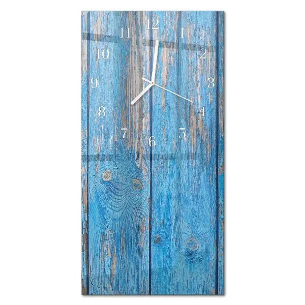 Horloge murale en verre rectangulaire Bois