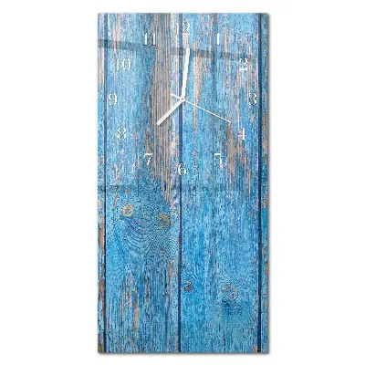 Horloge murale en verre rectangulaire Bois