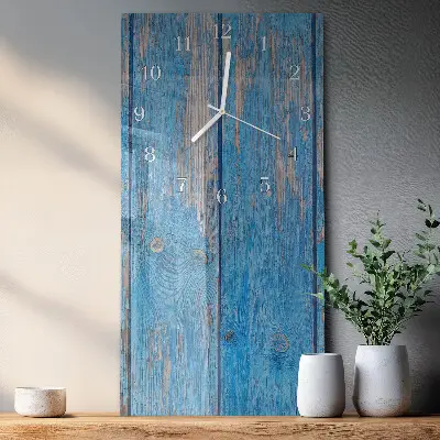 Horloge murale en verre rectangulaire Bois