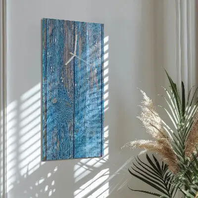 Horloge murale en verre rectangulaire Bois