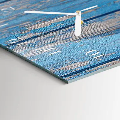 Horloge murale en verre rectangulaire Bois