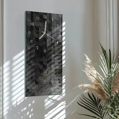 Horloge murale en verre rectangulaire Échelle