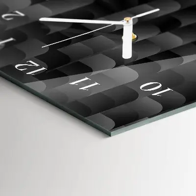 Horloge murale en verre rectangulaire Échelle