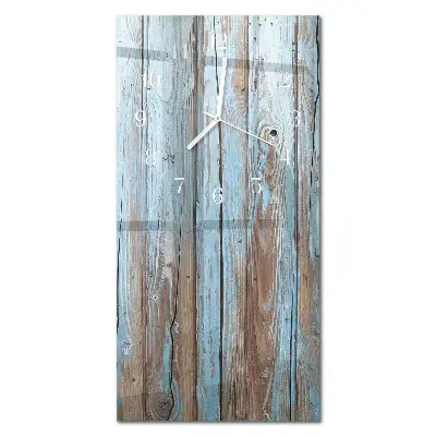 Horloge murale en verre rectangulaire Bois
