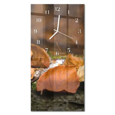 Horloge murale en verre rectangulaire Automne