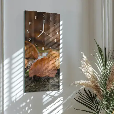 Horloge murale en verre rectangulaire Automne