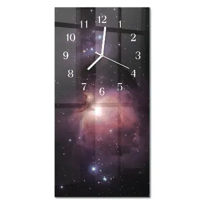 Horloge murale en verre rectangulaire Cosmos