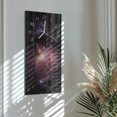 Horloge murale en verre rectangulaire Cosmos