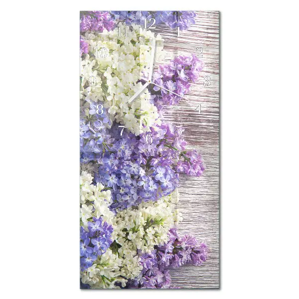 Horloge murale en verre rectangulaire Sans