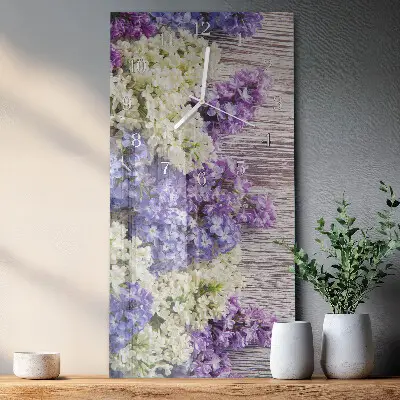Horloge murale en verre rectangulaire Sans