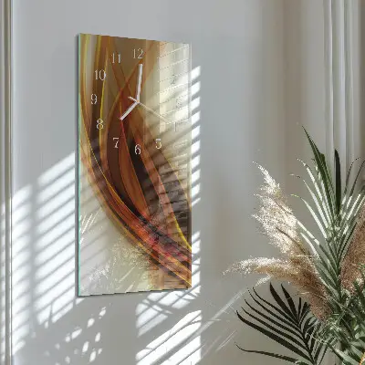 Horloge murale en verre rectangulaire Abstraction