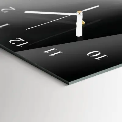 Horloge murale en verre rectangulaire Touches de piano