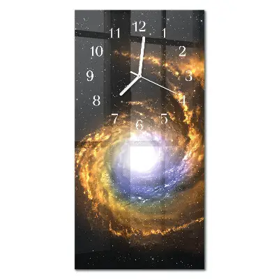 Horloge murale en verre rectangulaire Cosmos