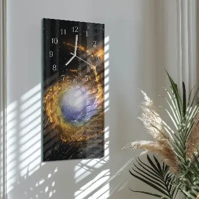 Horloge murale en verre rectangulaire Cosmos