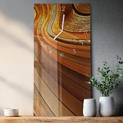 Horloge murale en verre rectangulaire Abstraction
