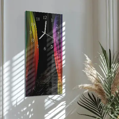 Horloge murale en verre rectangulaire Abstraction