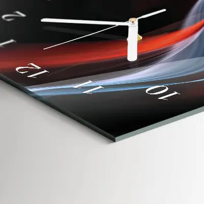 Horloge murale en verre rectangulaire Abstraction