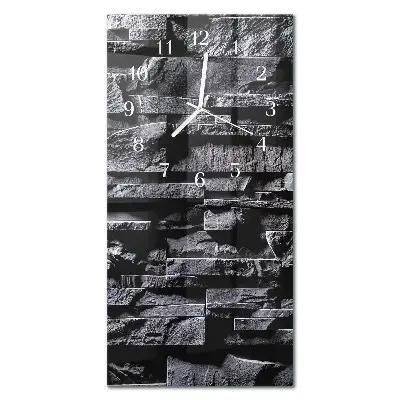 Horloge murale en verre rectangulaire Pierres