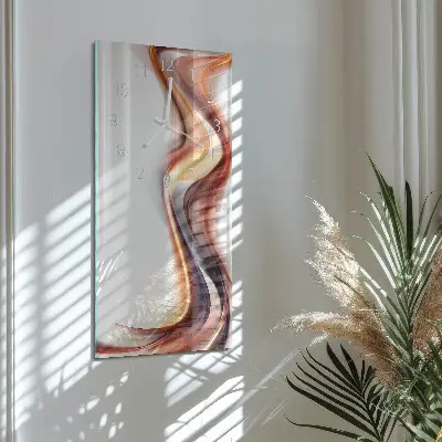 Horloge murale en verre rectangulaire Abstraction
