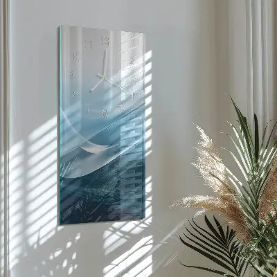 Horloge murale en verre rectangulaire Abstraction