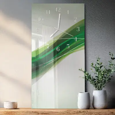 Horloge murale en verre rectangulaire Abstraction