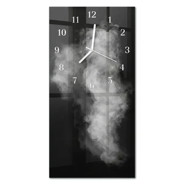 Horloge murale en verre rectangulaire Fumée