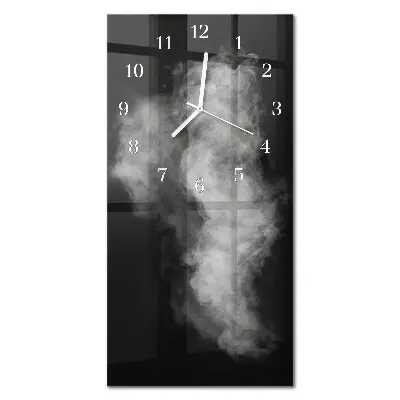 Horloge murale en verre rectangulaire Fumée